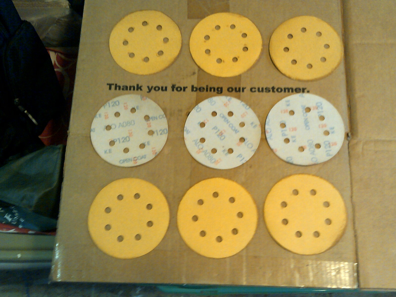 9 Of Virginia Abrasives Part # 412-58120 Hook & Loop Aluminum Oxide Discs 5″