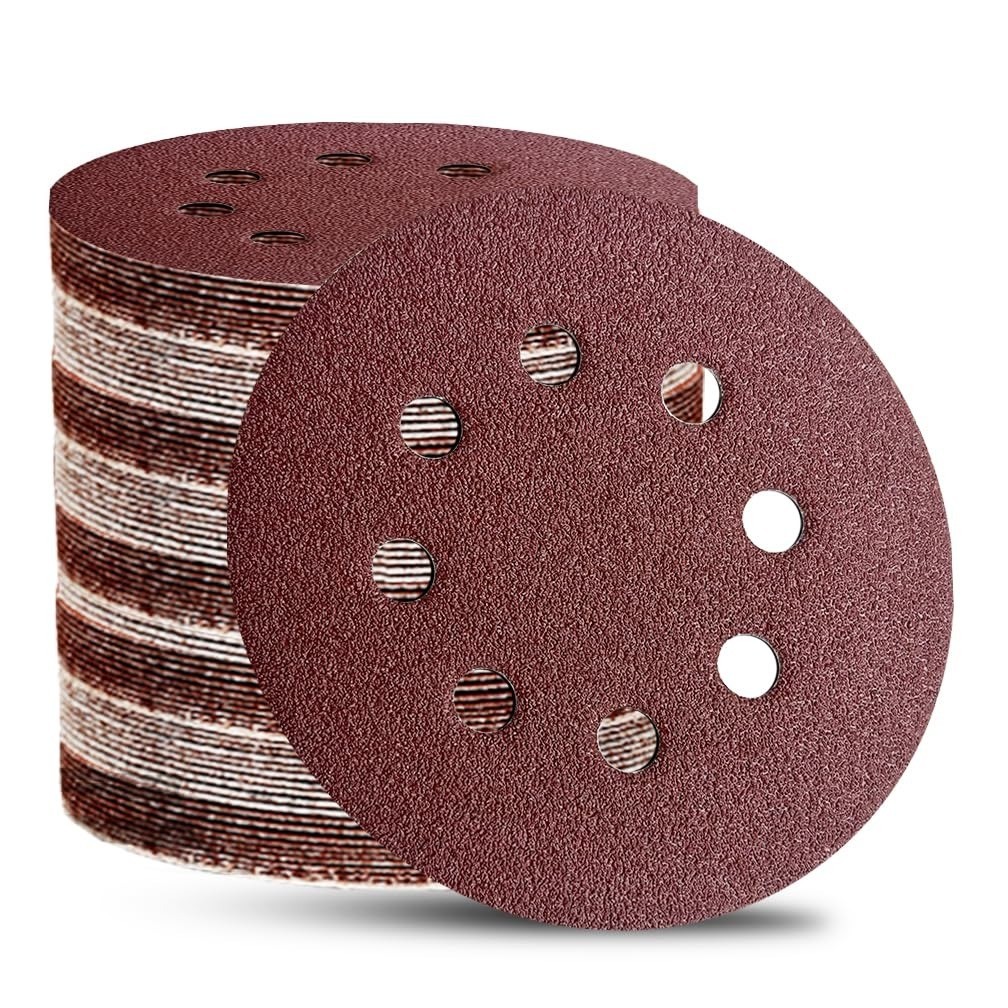 NOOKEYA 52 Pack 5 Inch Sanding Discs 60 80 120 220 320 Grits for Orbital Sander