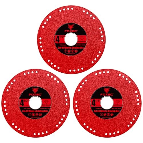 4-1/2 Inch Metal Diamond Saw Blades, Multi-Purpose Cut Off & Grinding Wheel
