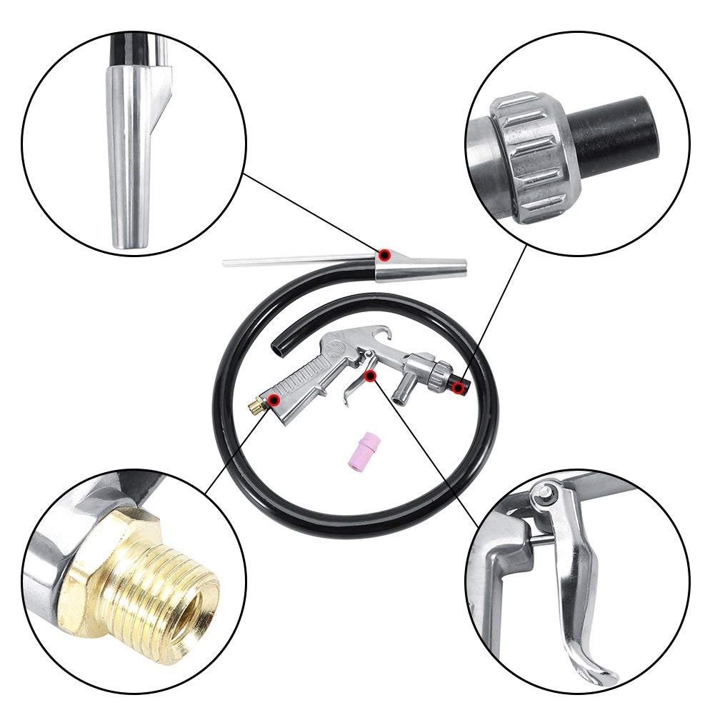 Wogoboo Sand Blaster Kit Blasting Sandblaster Siphon Feed 135x150mm, Silver