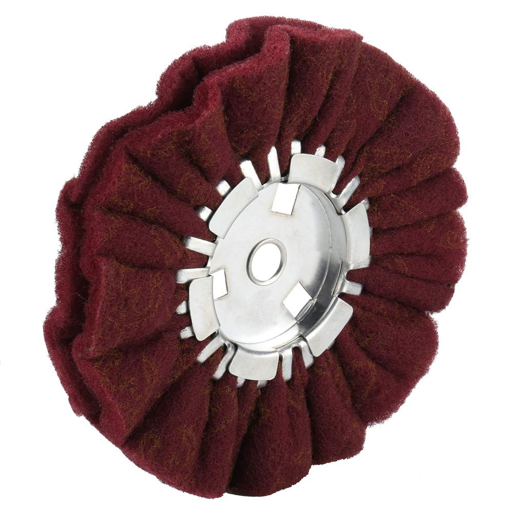 8″ Non-Woven Airway Satin Buffing Wheel, 5/8″ Arbor Hole | Surface Prep Wheel fo