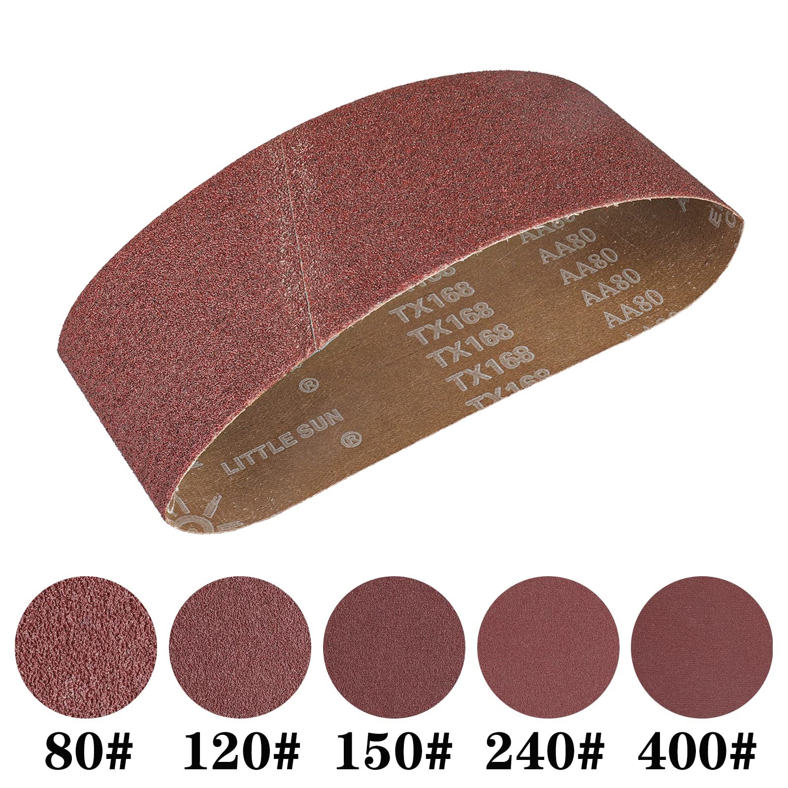 4×24 Sanding Belts 15PCS Belt Sander Paper Aluminum Oxide (3 Each of 80/120/1…