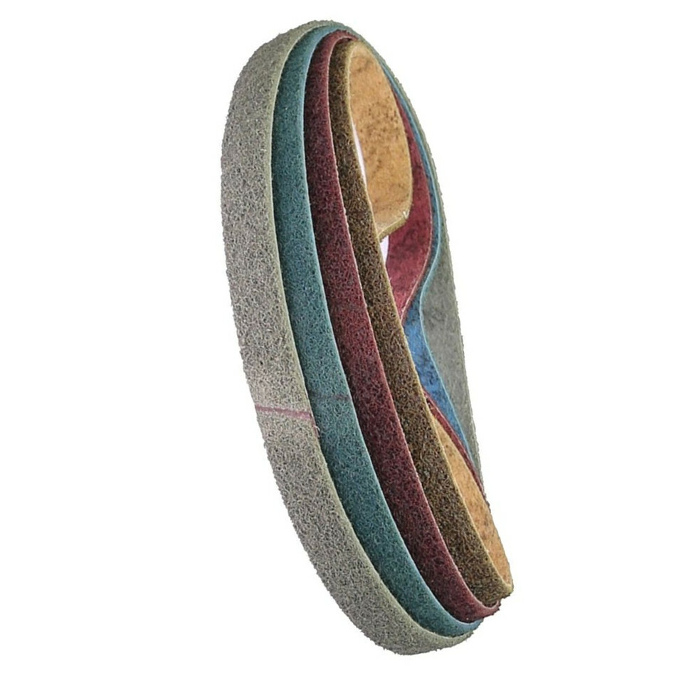 4Pcs 762*25mm Coarse to Fine Non-woven Nylon Stretch-proof Abrasive Sanding Belt