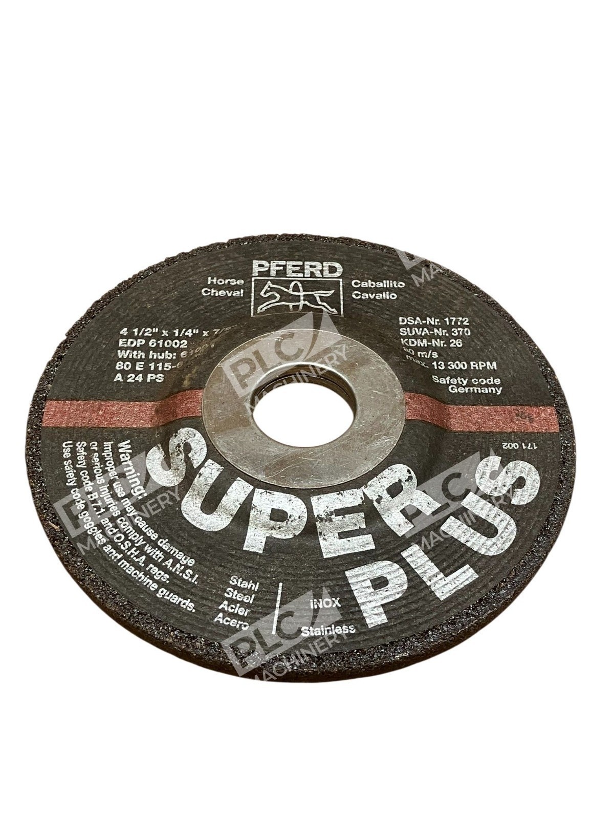PFERD 4-1/2″x1/4″x7/8″ 1772 370 26 Horse Cheval Steel INOX Super Plus EDP 61002