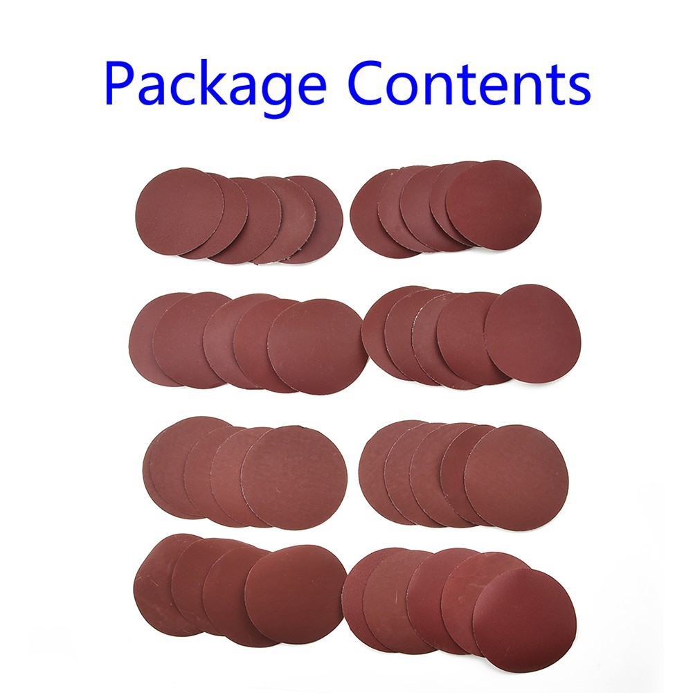 40pcs/Set Sandpapers 320/400/600 /800/1000/1200/1500/2000Grit 75mm-80mm Kit