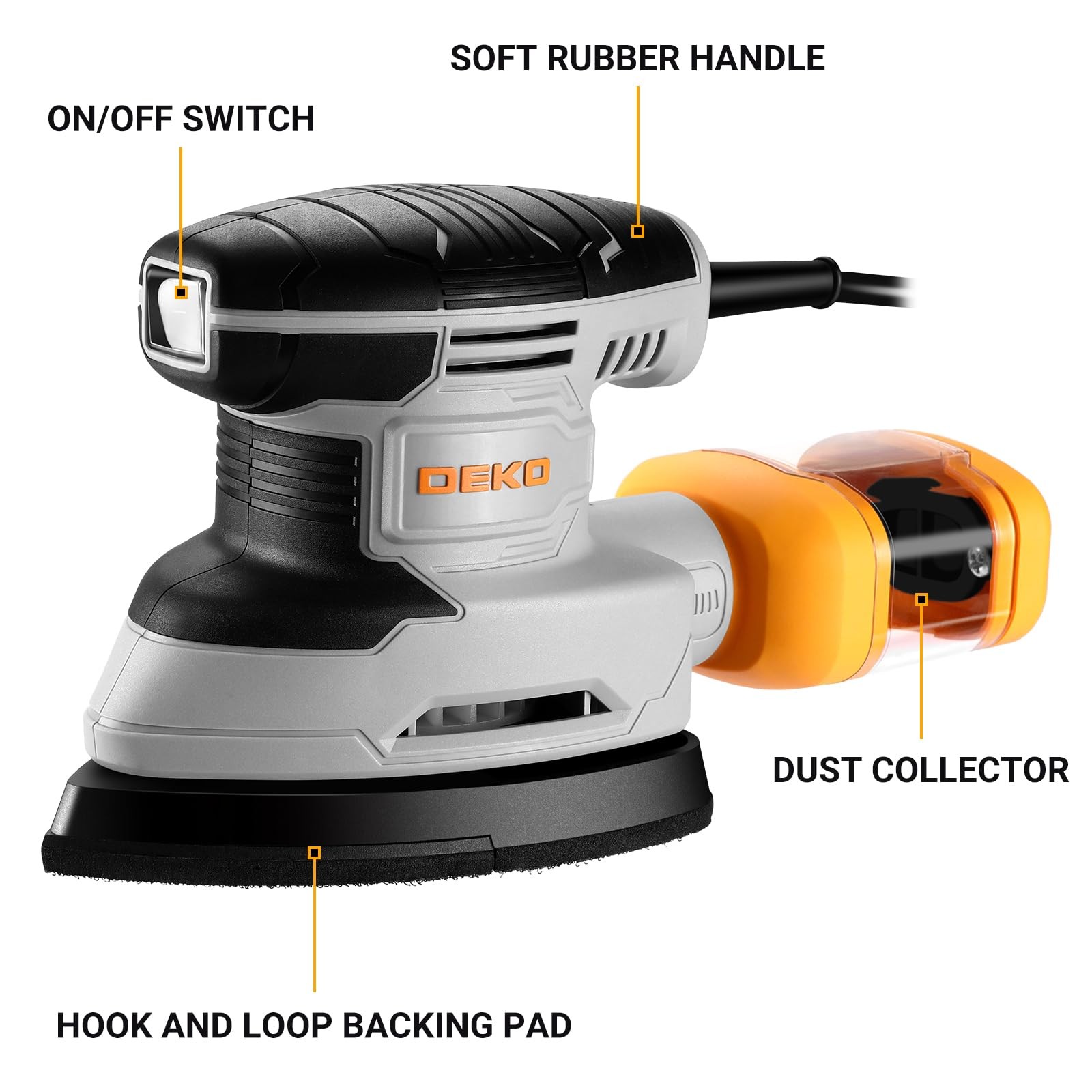 Detail Sander: DEKOPRO 1.5A Multi-Function Mouse Sander Electric Tool…
