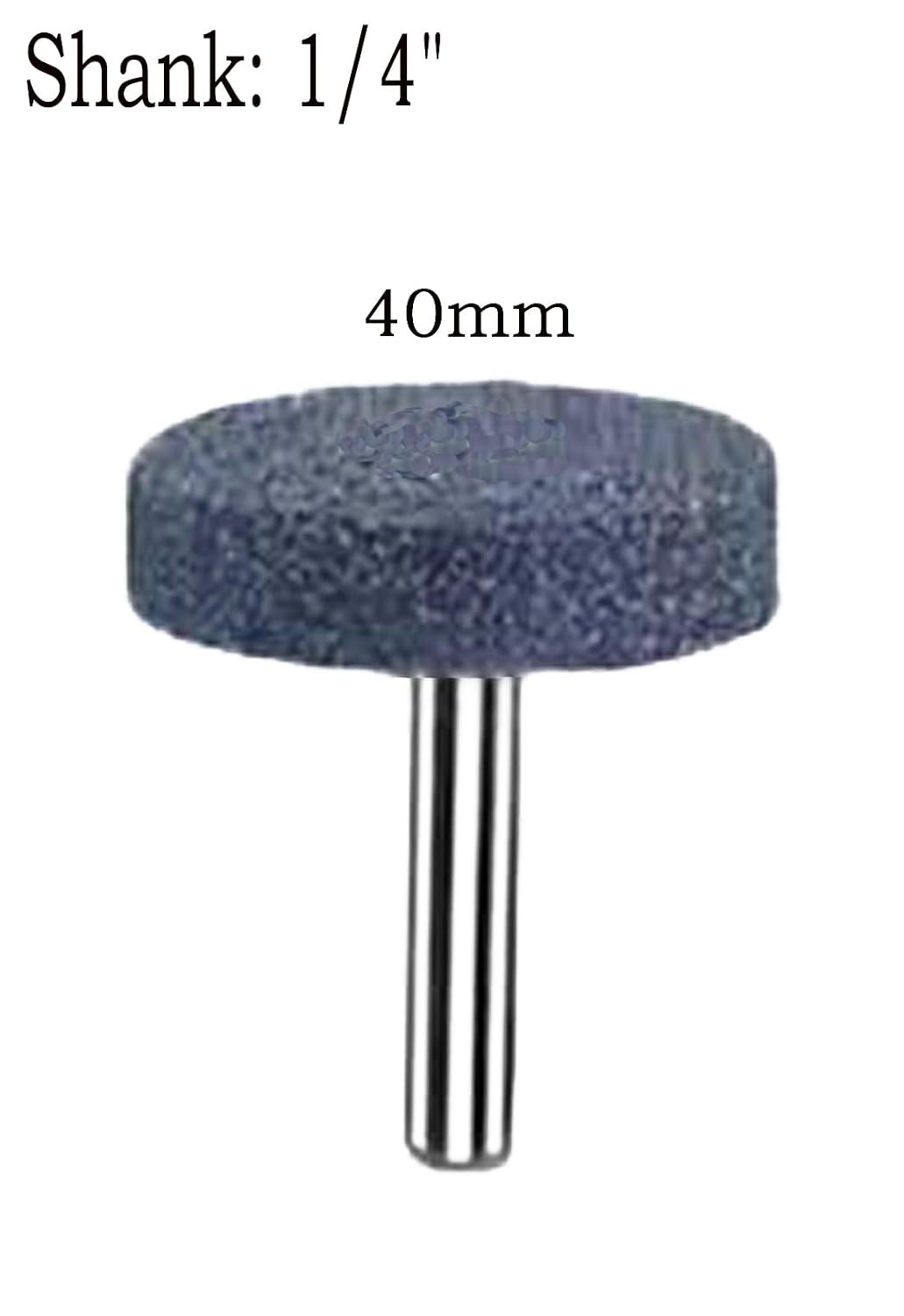 6 Pcs 40 Mm T Shape Grinding Stones 1/4 Inch Shank Aluminum Oxide Mounted
