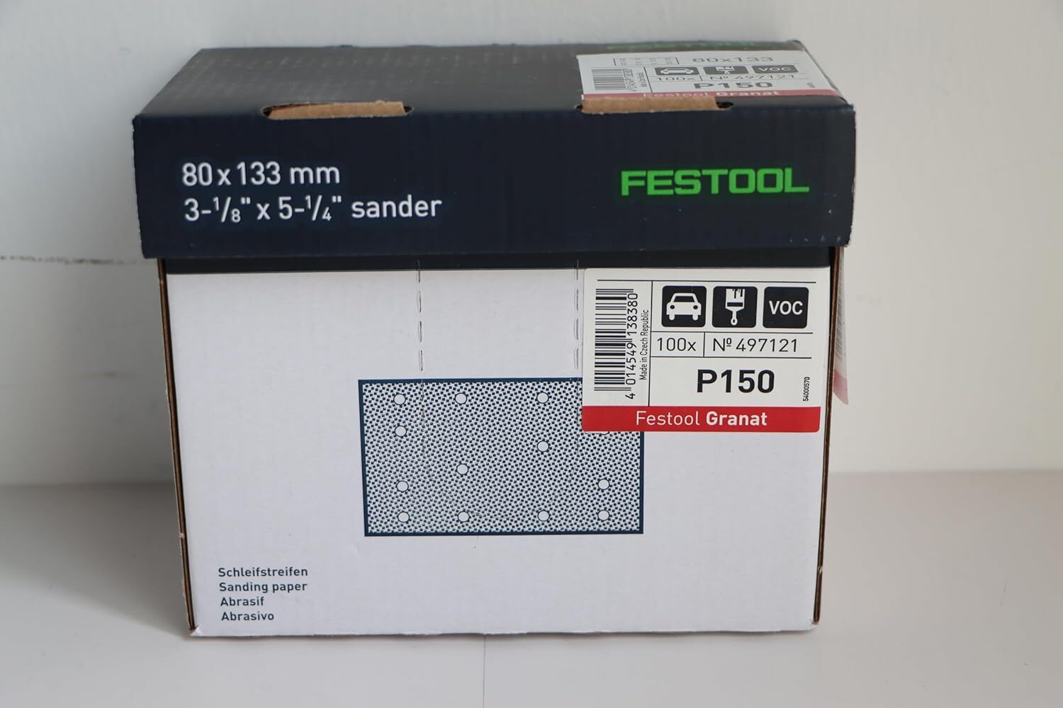 Festool 497121 Grit Abrasives Granat STF 80×133 P150 GR/100 for RTS 400, LS 130