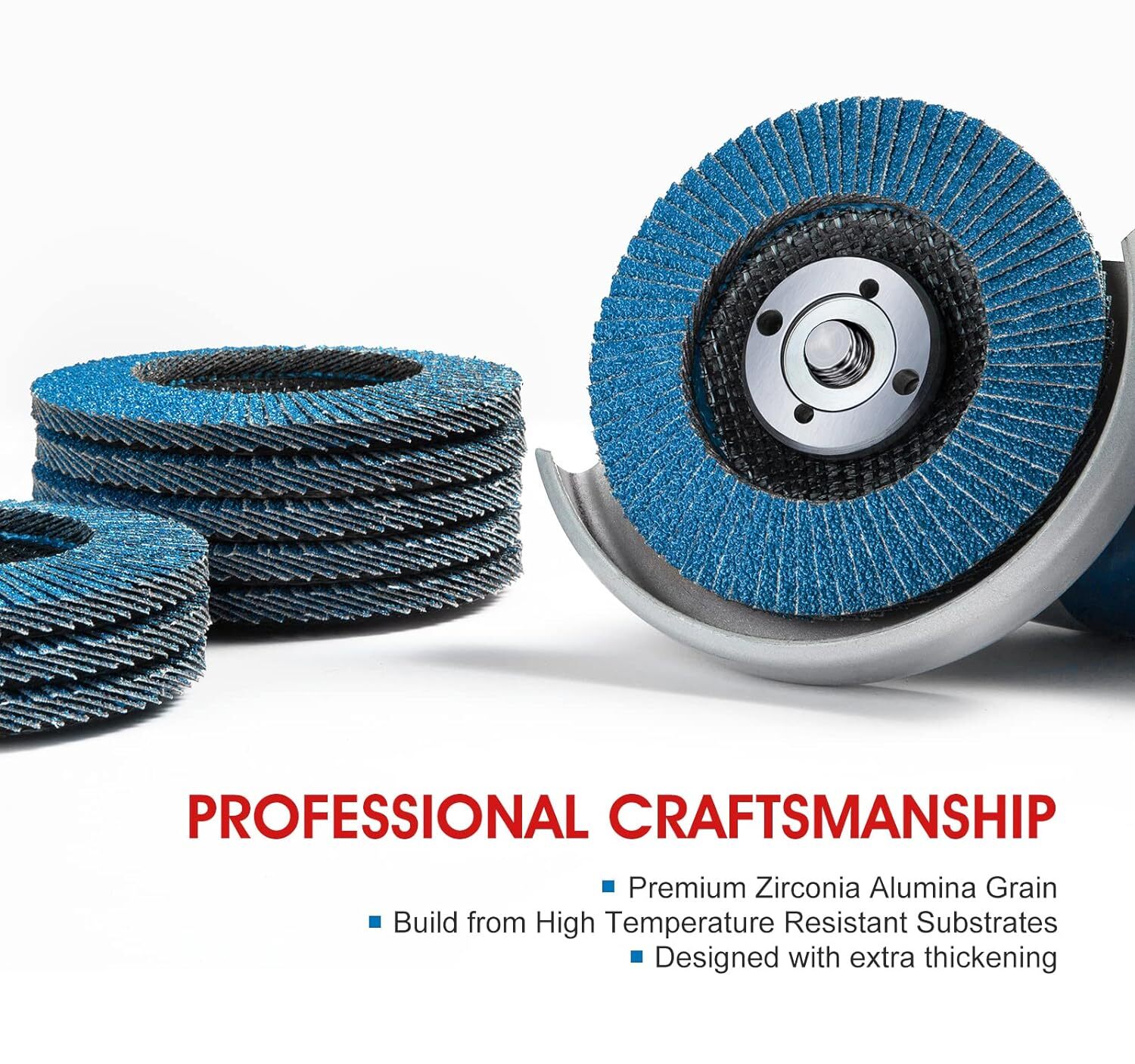 200x Zirconia Flap Disc 4.5″ 4-1/2 40 Grit Angle Grinder Sanding Grinding Wheels