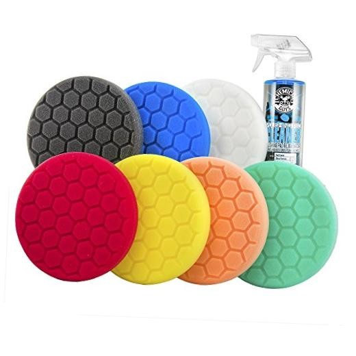 , Hex-Logic Buffing Pad Kit, 6.5 in, 8-Piece Polishing Set | Cutting, 6.5 Inch