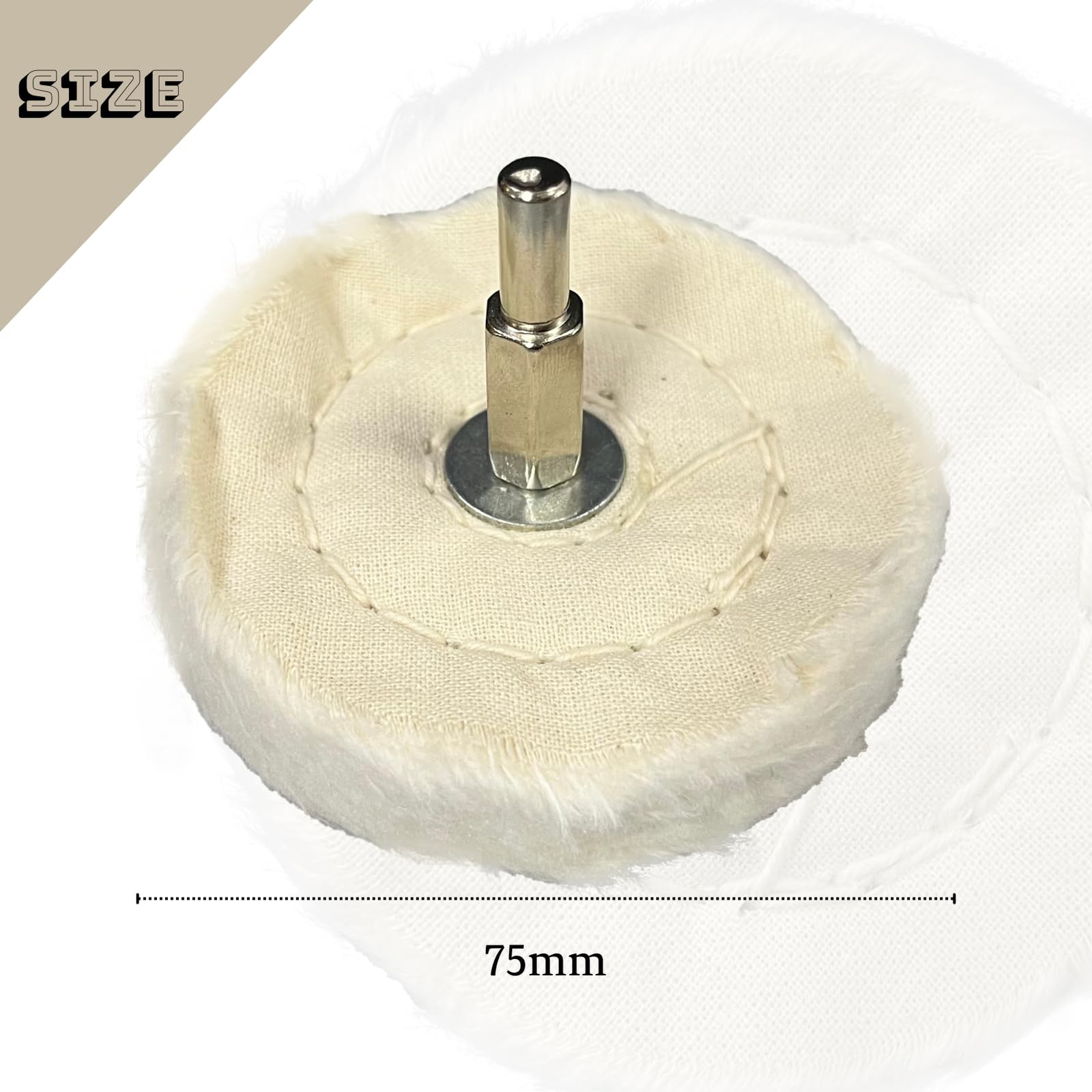 3 Inch Buffing Wheel for Drill, Buffing Pad Cotton Polishing Wheel with 1/4″ …