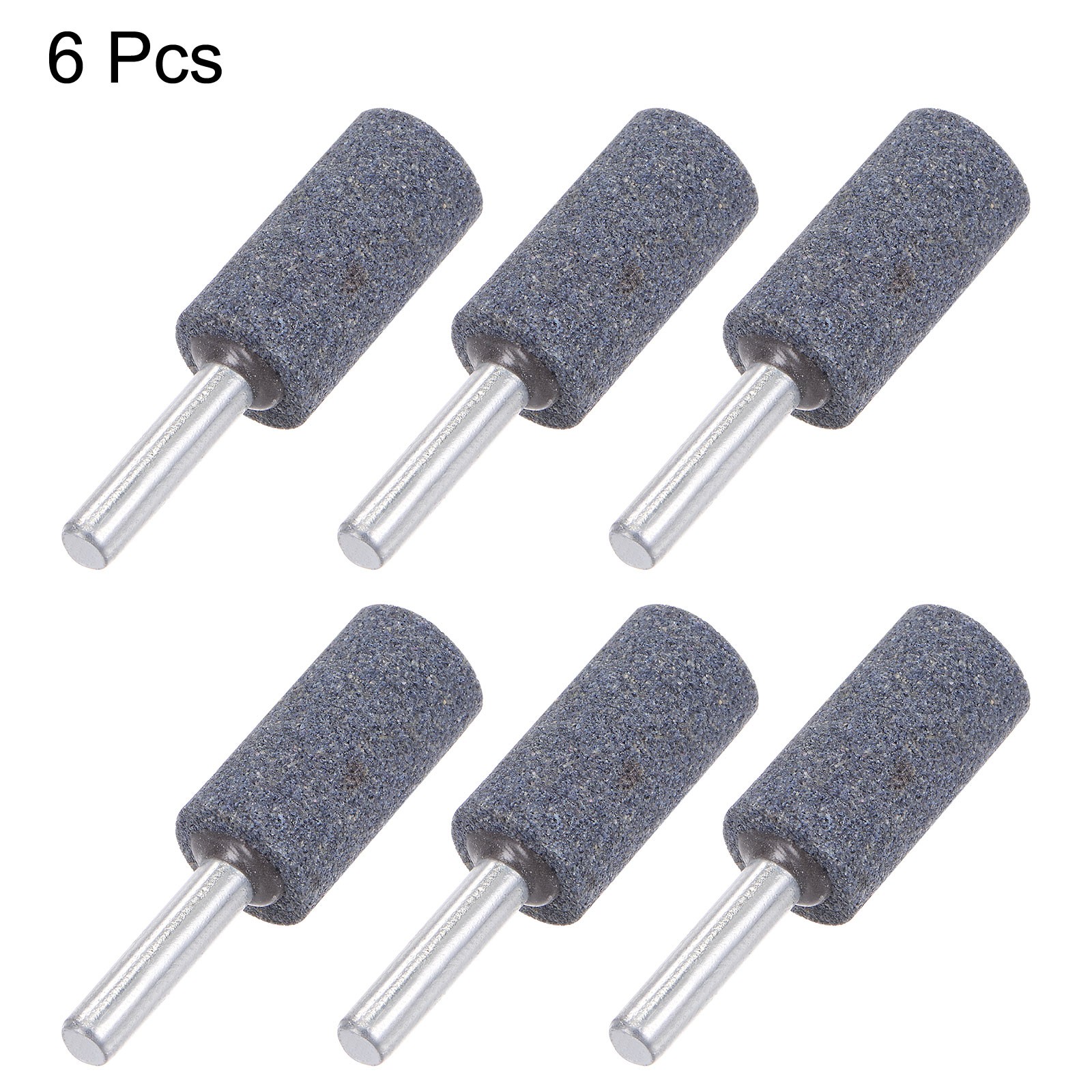 6pcs Abrasive Mounted Stone 1/4″ Shank 0.63″ Cylindrical Corundum Grinding Head