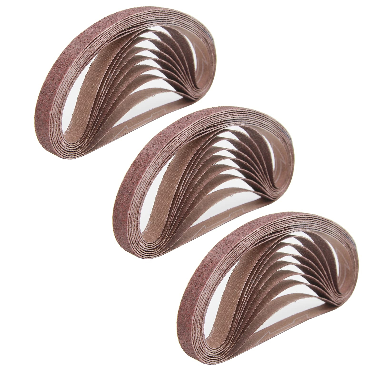 1/2 X 18 Inch Aluminum Oxide Sanding Belt 30pcs Sanding Belt Set 6 Of Each 80/12
