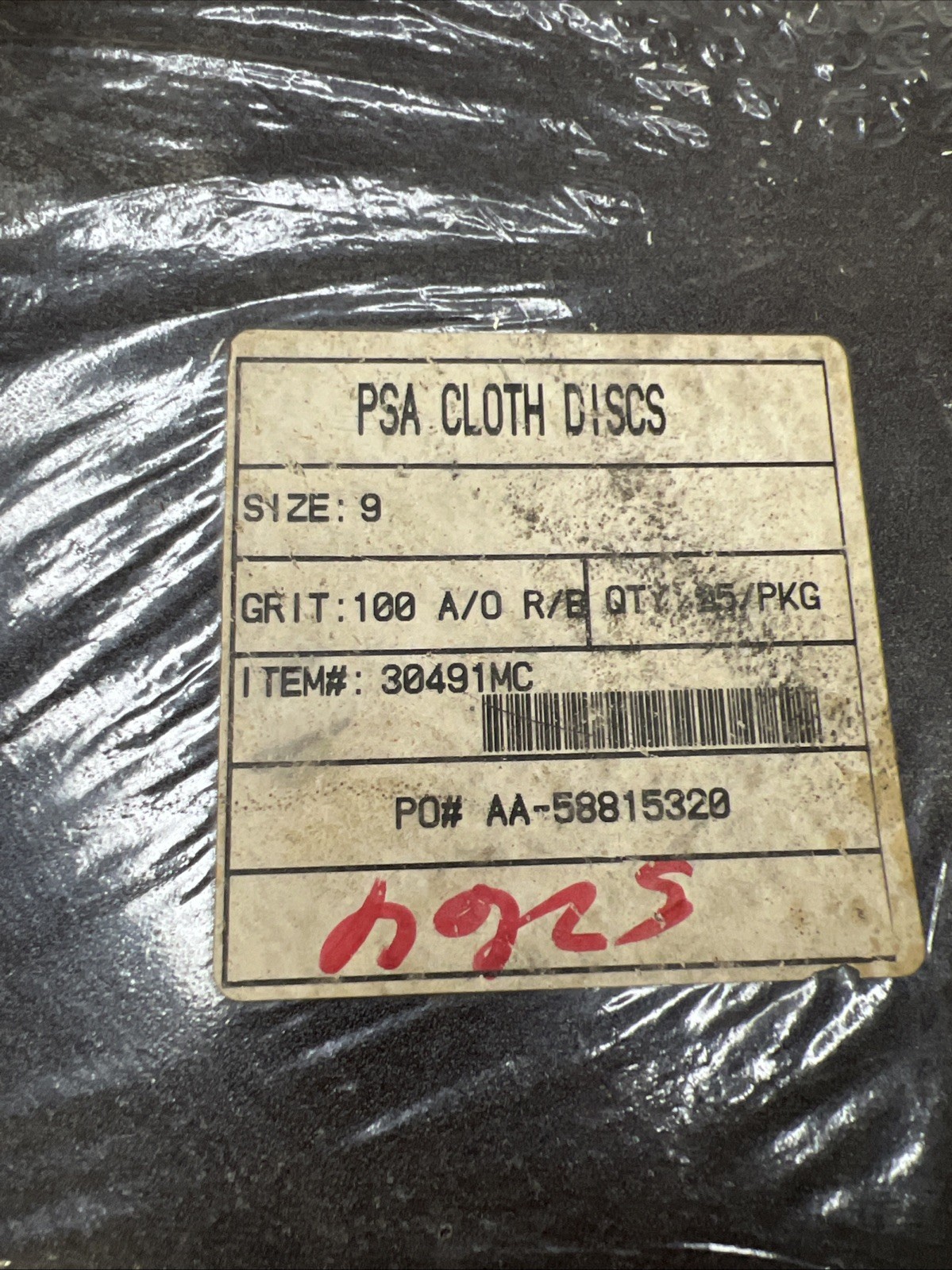 NOS PSA Cloth Discs Size 9 100 Grit 25/pk