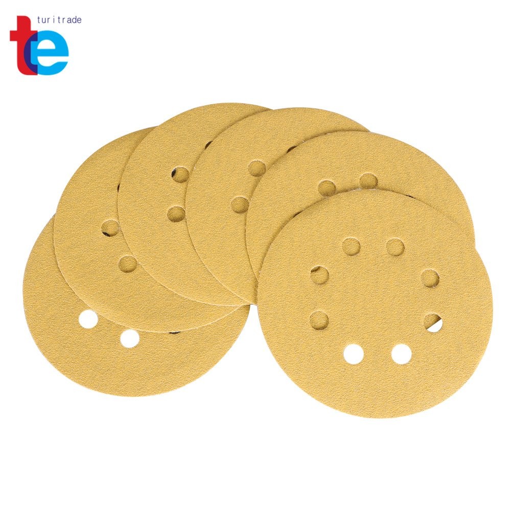 100 Pieces 5 Inch 8-Hole Hook-And-Loop Sanding Disc Sander Paper 100 Grit