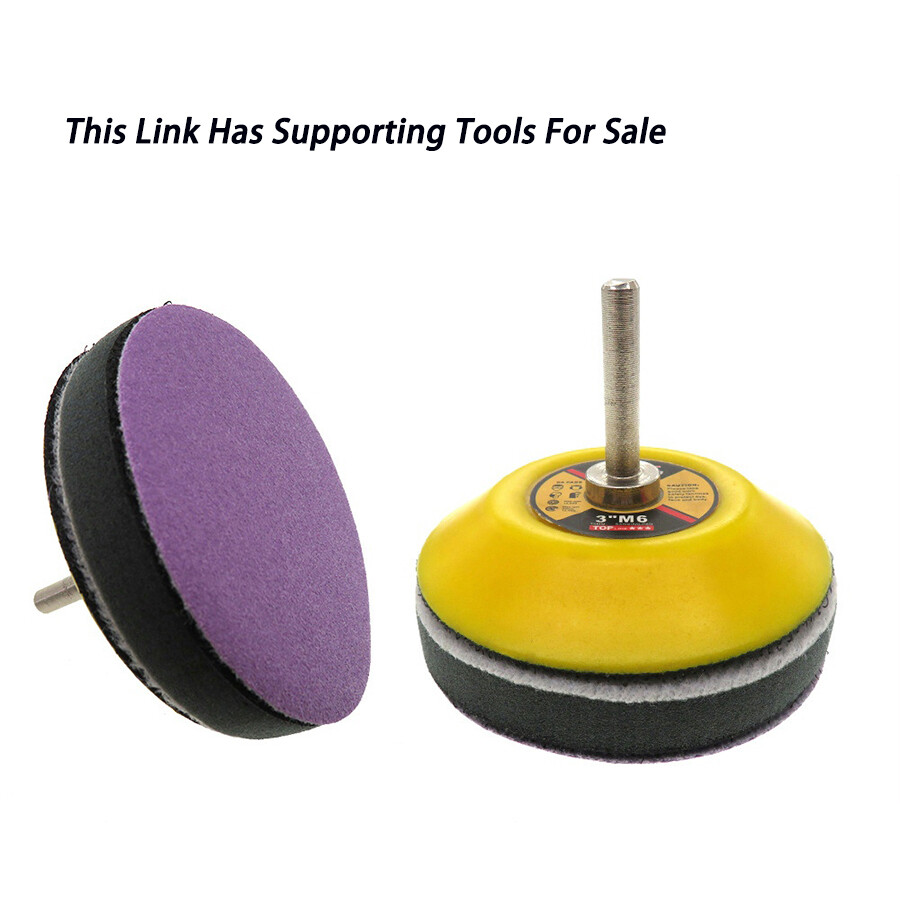 3″ 75mm Wet and Dry Sanding Discs Sandpaper Hook & Loop Pads/Tray Grit 60-10000#