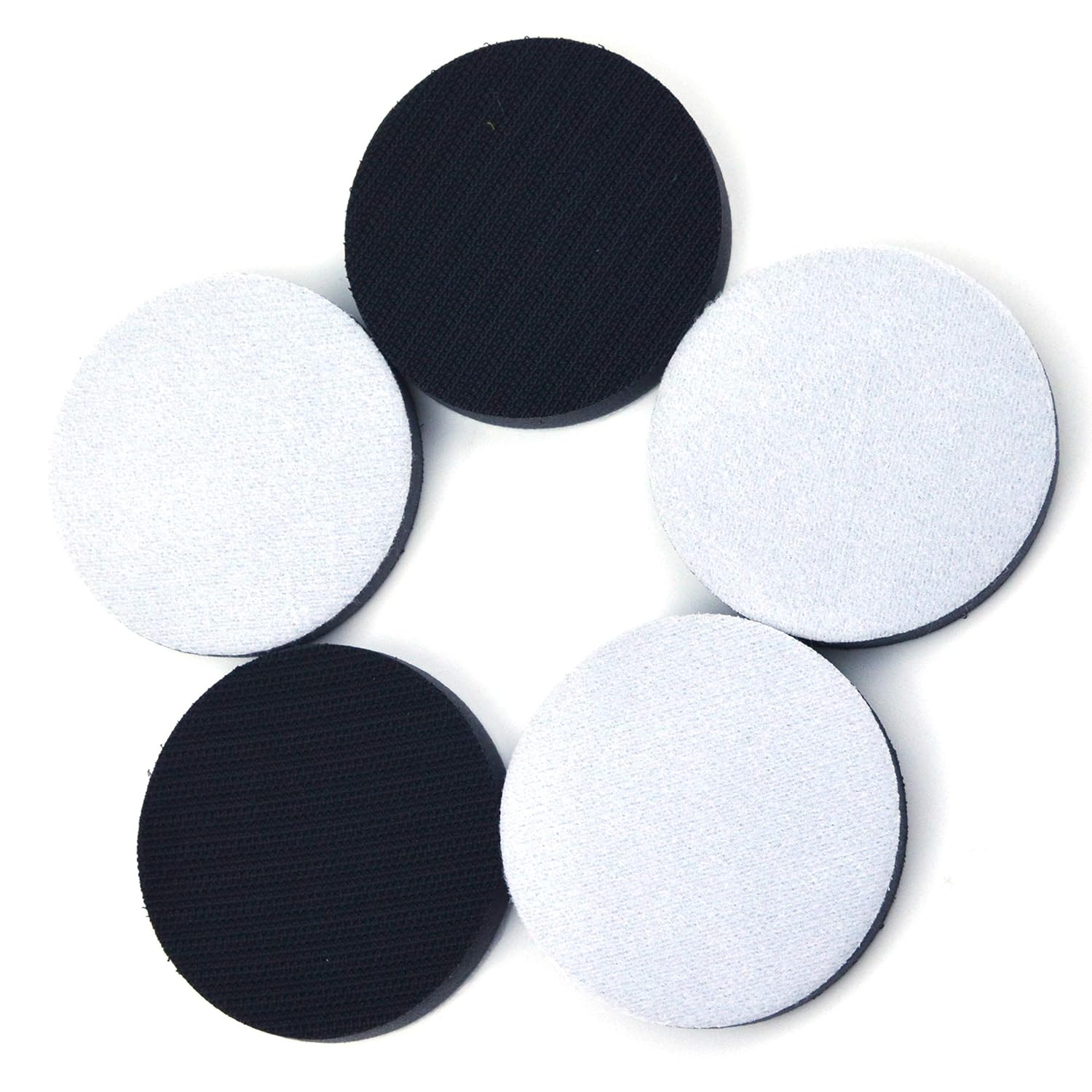 5 Pack 3 Inch (75Mm) Foam Interface Pad, Hook and Loop Soft Foam Buffing Pad,…
