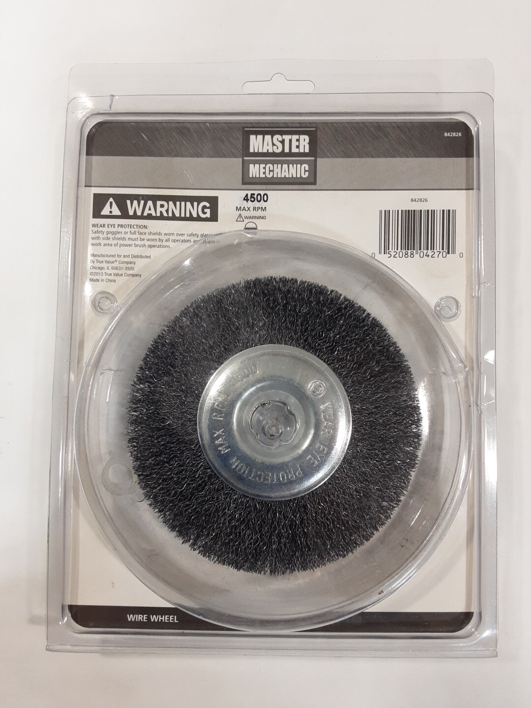 Master Mechanic 5″ Coarse Crimped Wire Wheel Brush 842826 5/8 Arbor New