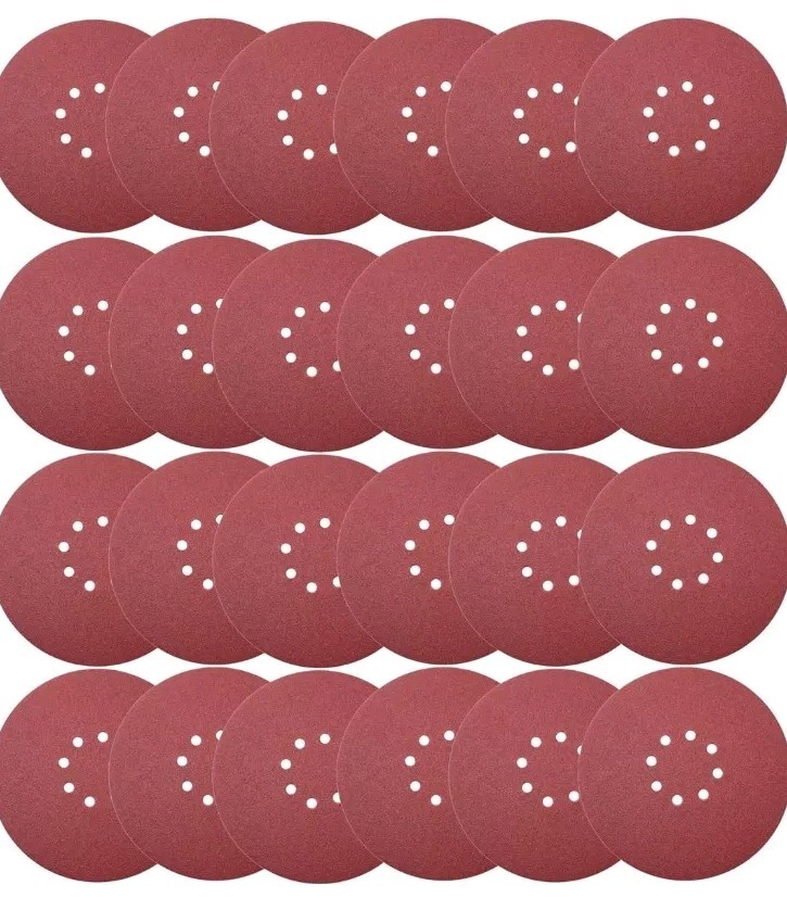 45 PCS 60 Grit 9 Inch 8 Hole Hook-and-Loop Sanding Discs Sandpaper -Premium A…
