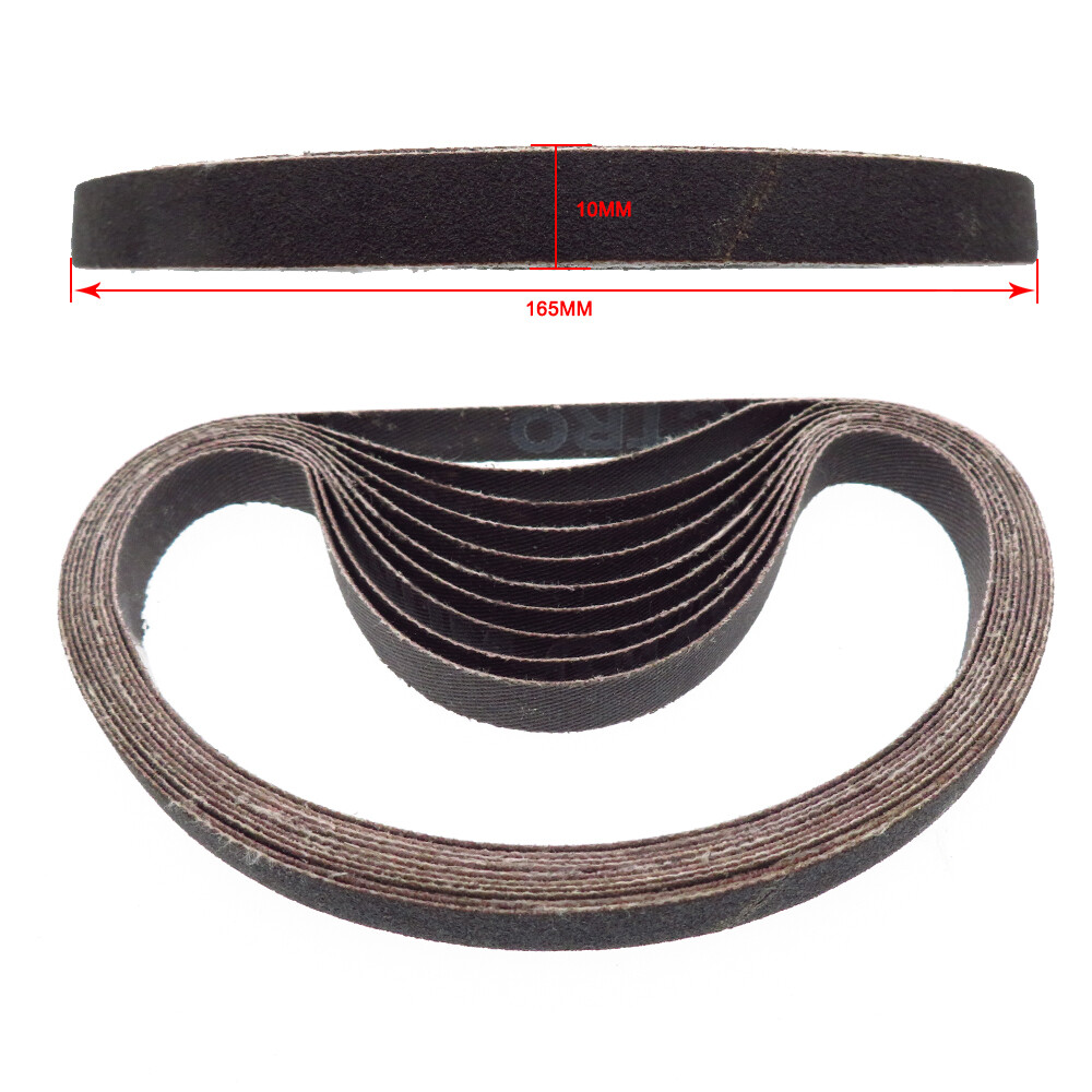 10x330mm Ring Abrasive Sanding Belts Woodworking Metal Polishing 60-240 Grit
