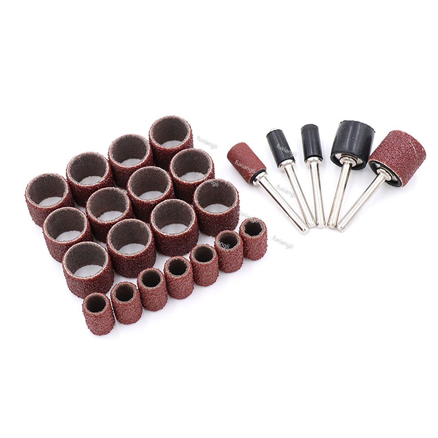 Electric Nail Drill Bits Emery Sanding Bands Gel File Polish Remover 80-600Grit
