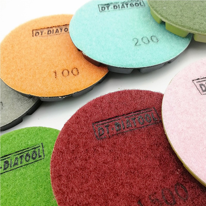 6pieces 4” Diamond Polishing Pad Set Polish Cement Concrete Floor Sanding Disc