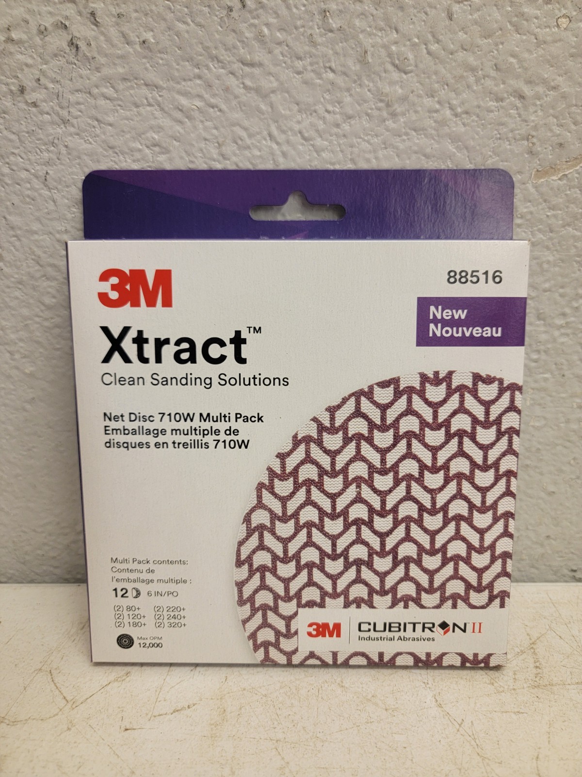 Cubitron 3M 88516 Net Disc 710W, 6″, 12 Piece Pack Hook & Loop Sanding Disc