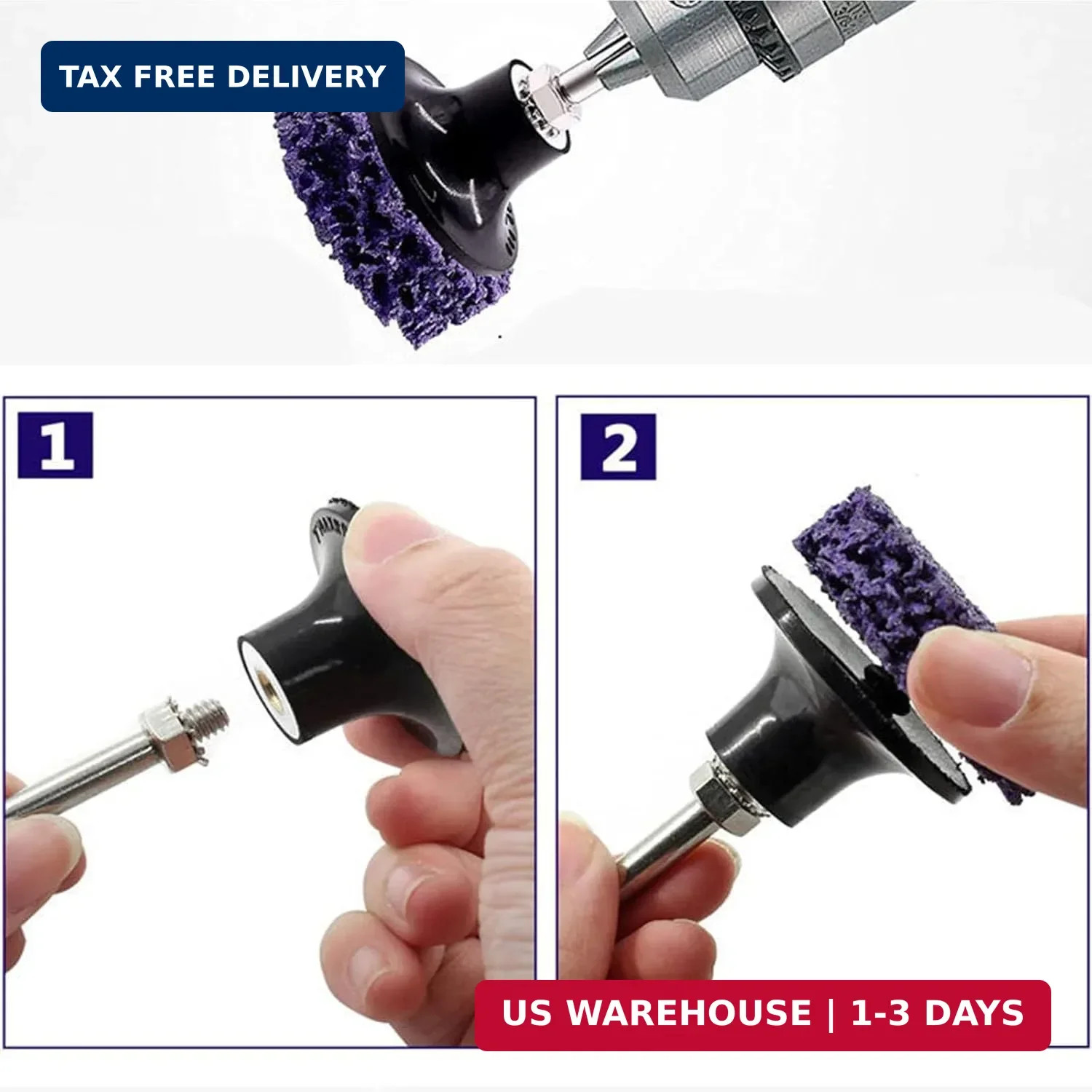 12 PCS Quick Strip Disc for Drill, 1/4″ Roll Lock Sanding&Grinding Accessories,