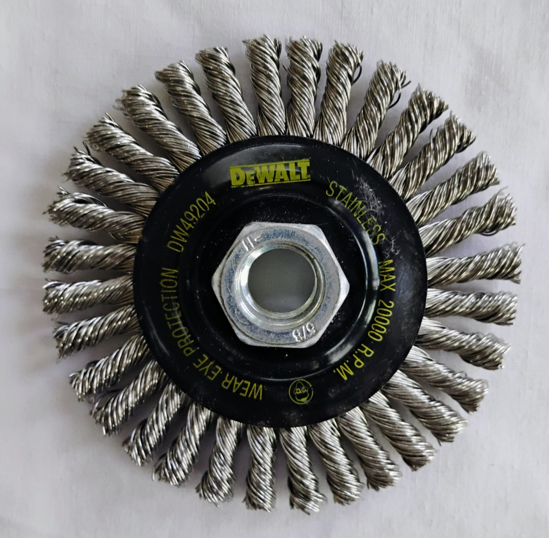 DeWalt DW49204, 4″ x 5/8″-11, .020, Stainless Stringer Wire Wheel Bulk