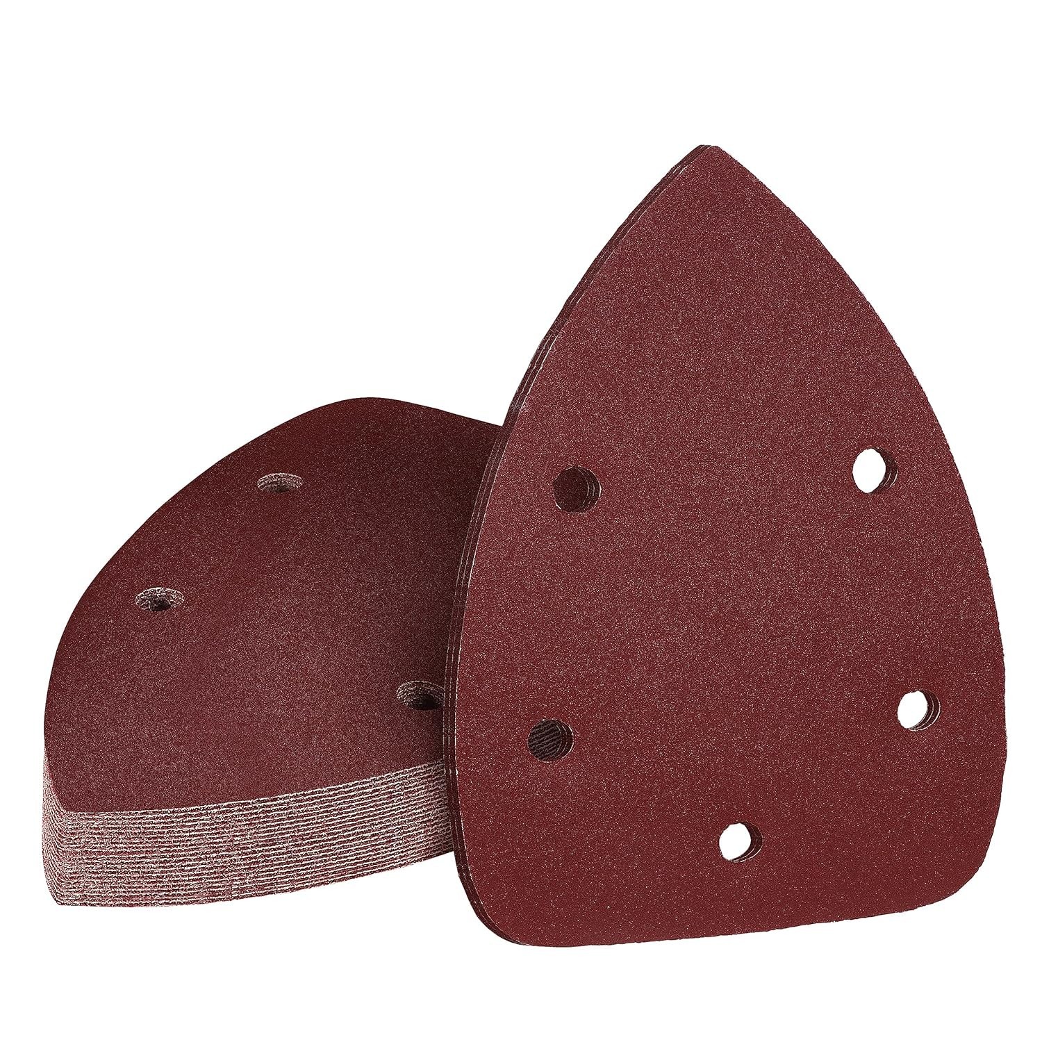 20 Count 320 Grit Detail Sander Sandpaper for Clean and Smooth Wood Finishes