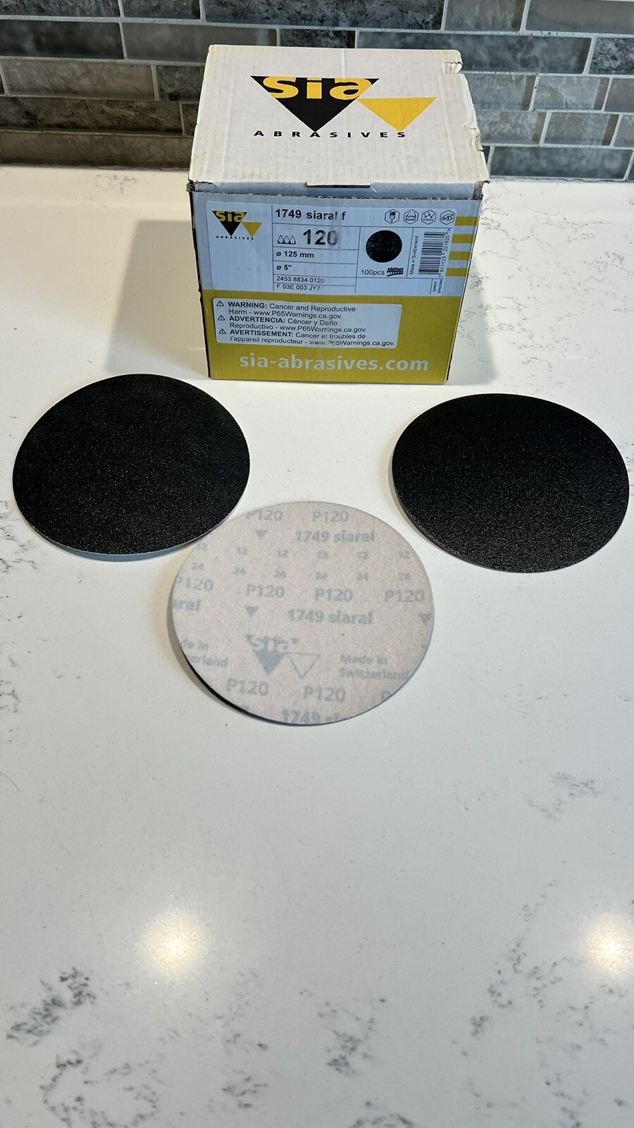 Sia Abrasives 1749 Siaral F – 120, 125mm- 5”. 100Pcs