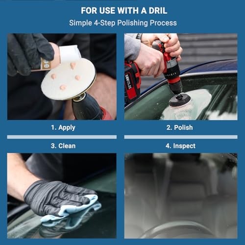 21003 DIY Windshield Polishing Kit for Electric Drills – Restore Clarity to