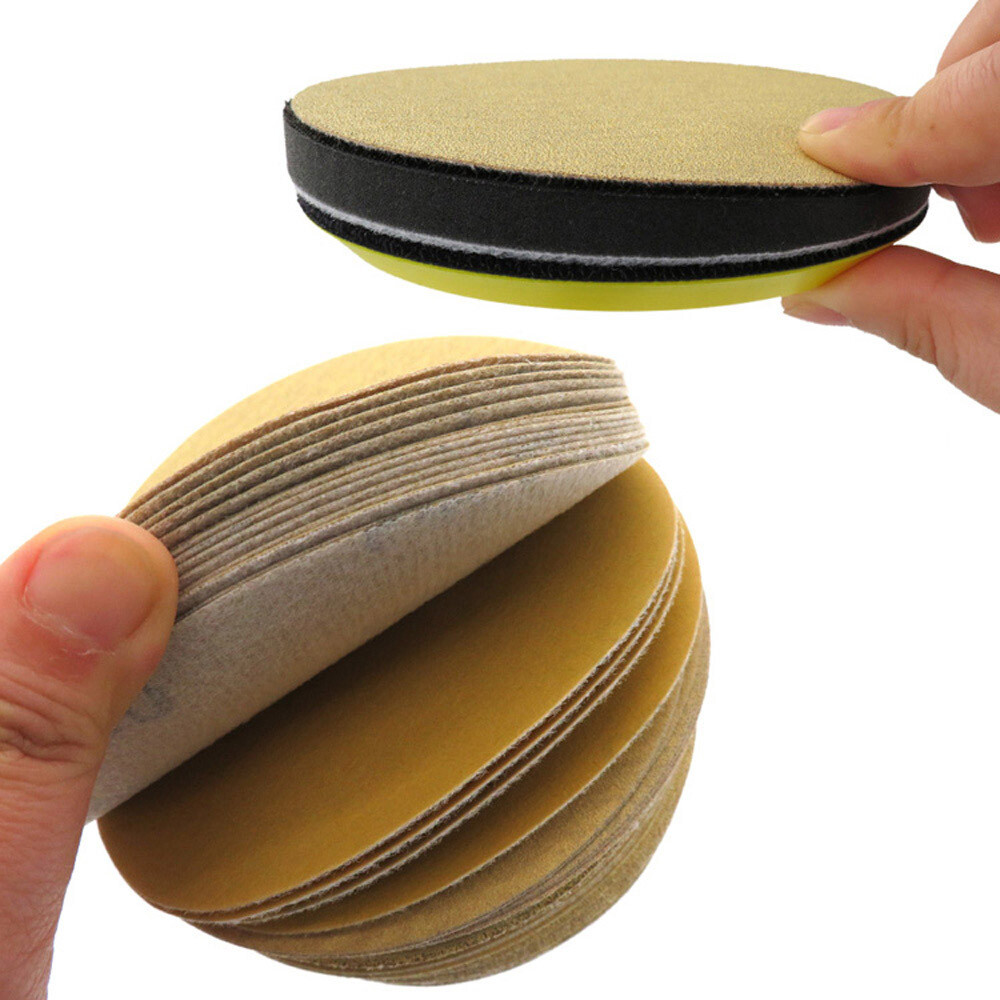 Bulk Lot 40-1000 Grit 5 In Round Sanding Discs Hook Loop Pads NO-Hole Sand Paper