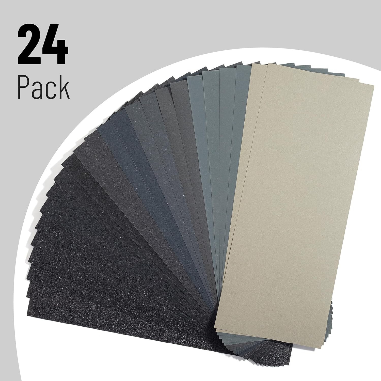 Comprehensive 24-Piece Sandpaper Kit – Perfect for Wood, Metal, and Automotive