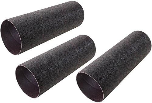 Woodstock D4633 Hard Sanding Sleeve, 3″ x 9″, 80 Grit, 3 Pack,