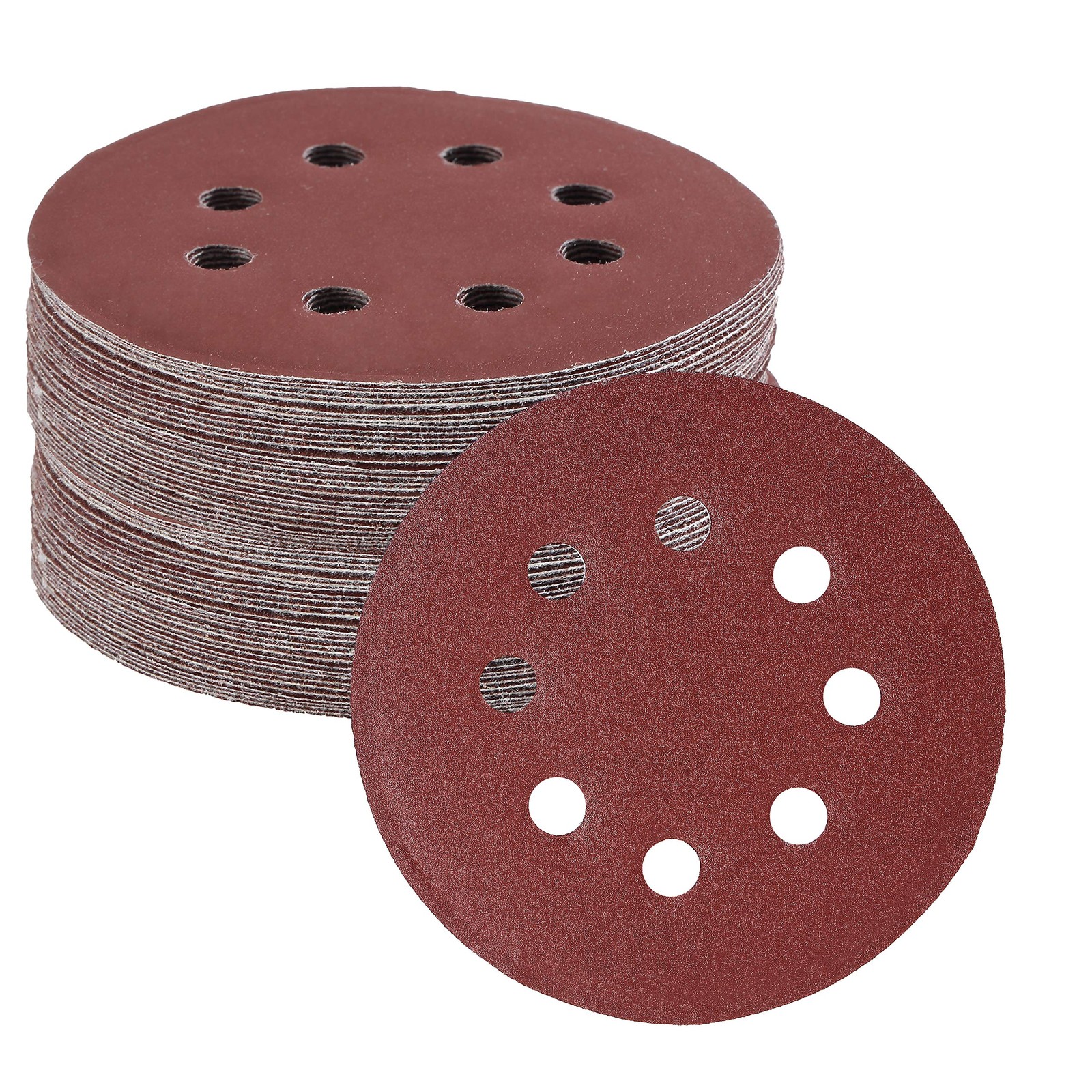 Bates- Sanding Discs, 5 Inch, 30 Pack, Assorted 30 40-600 Grits, Red