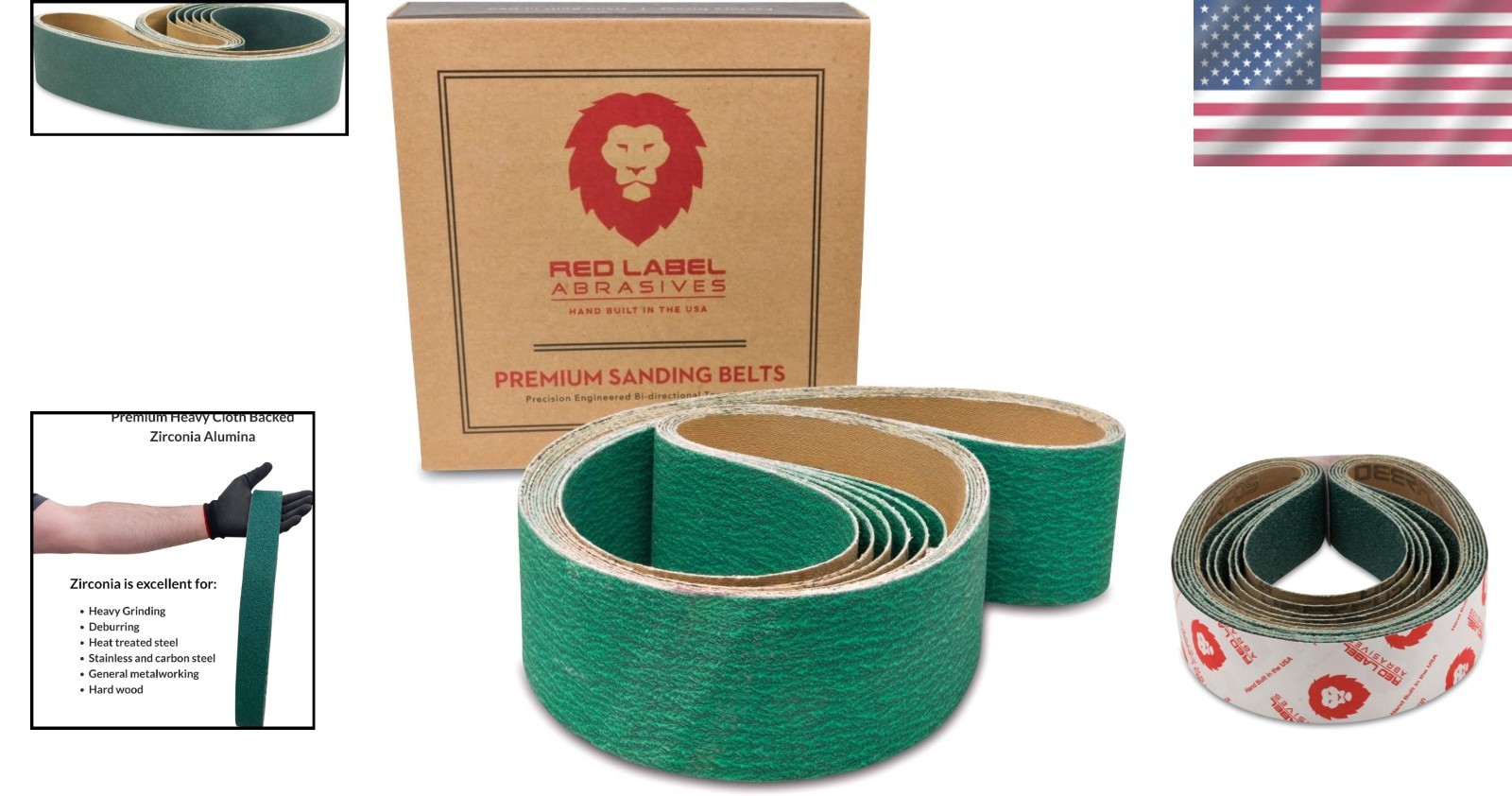 2 X 42″ 36 Grit Zirconia Sanding Belts – 6 Pack for Metal Grinding Precision
