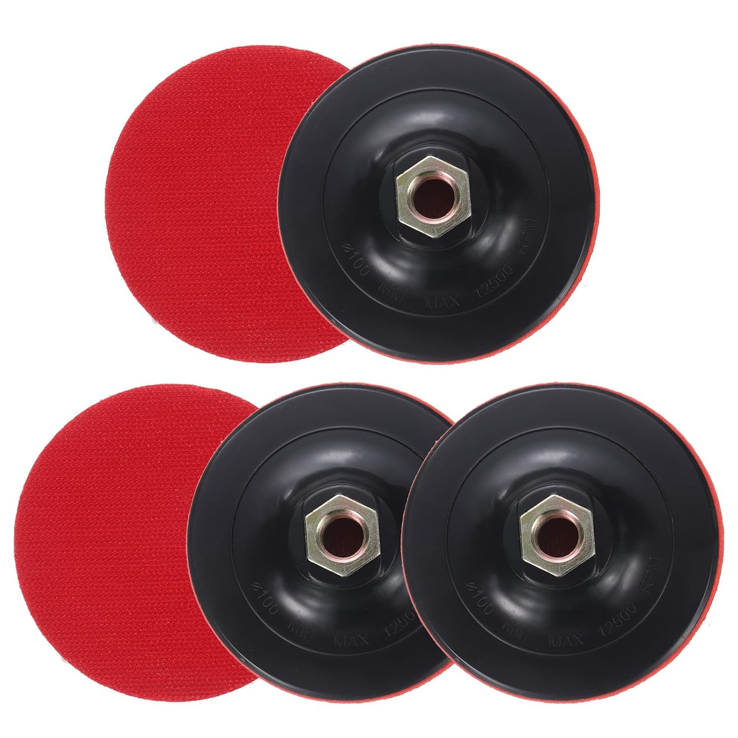 4 Inch Hook and Loop Backing Sanding Pads with M14 Thread for Diamond
