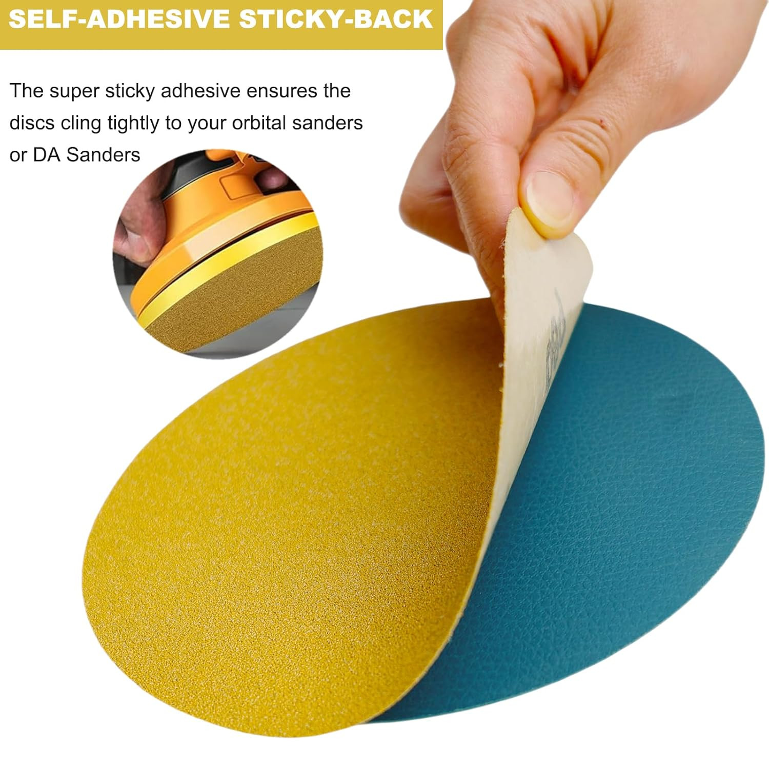 100 PCS 6 Inch PSA Sanding Discs -40, 80, 120, 180, 220, 320, 400, 600 Grit- 6″