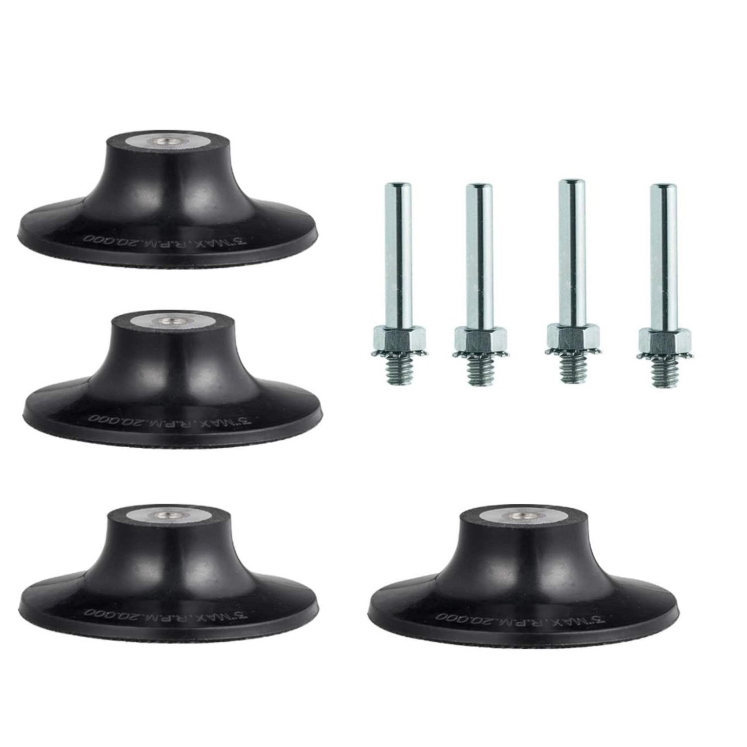 4 Pack Roll Lock Disc Holder Quick Change Die Grinder Disc Pad Holder 1/4″ Shank