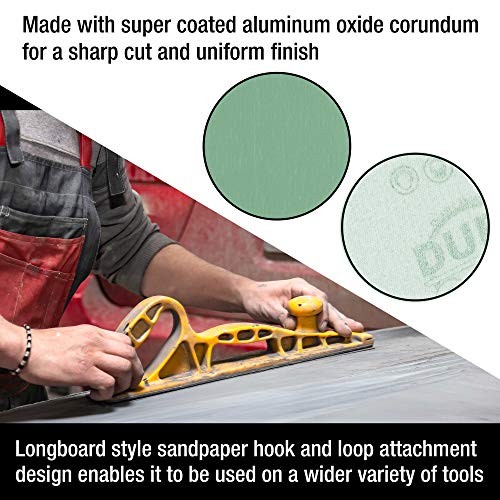 Premium – 3000 Grit Green Film – Hook & Loop Backing Longboard 3000-Grit
