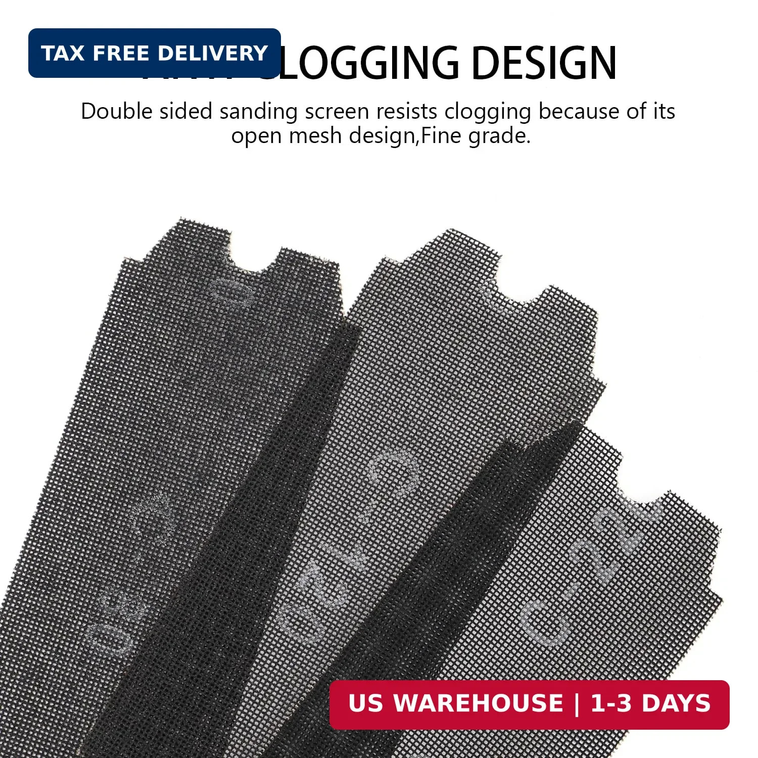 Drywall Sanding Screen Mesh Sheet 4-3/16″ x 11-1/4″ Grit #80,120,220-1