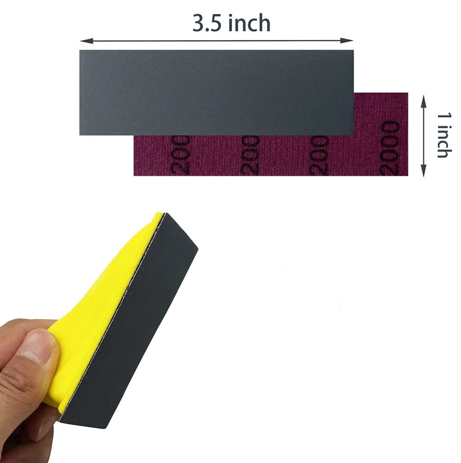 71pcs Polishing Set-3.5″ × 1″ Mini Sandpaper Kit with Hook & Loop Sanding Block