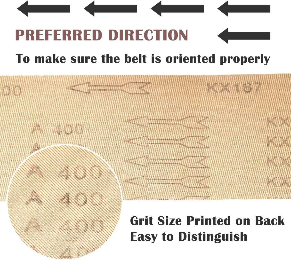 18PCS 1×42 In Aluminum Oxide Sanding Belts Assortment 60 80 120 150 240 400 Grit