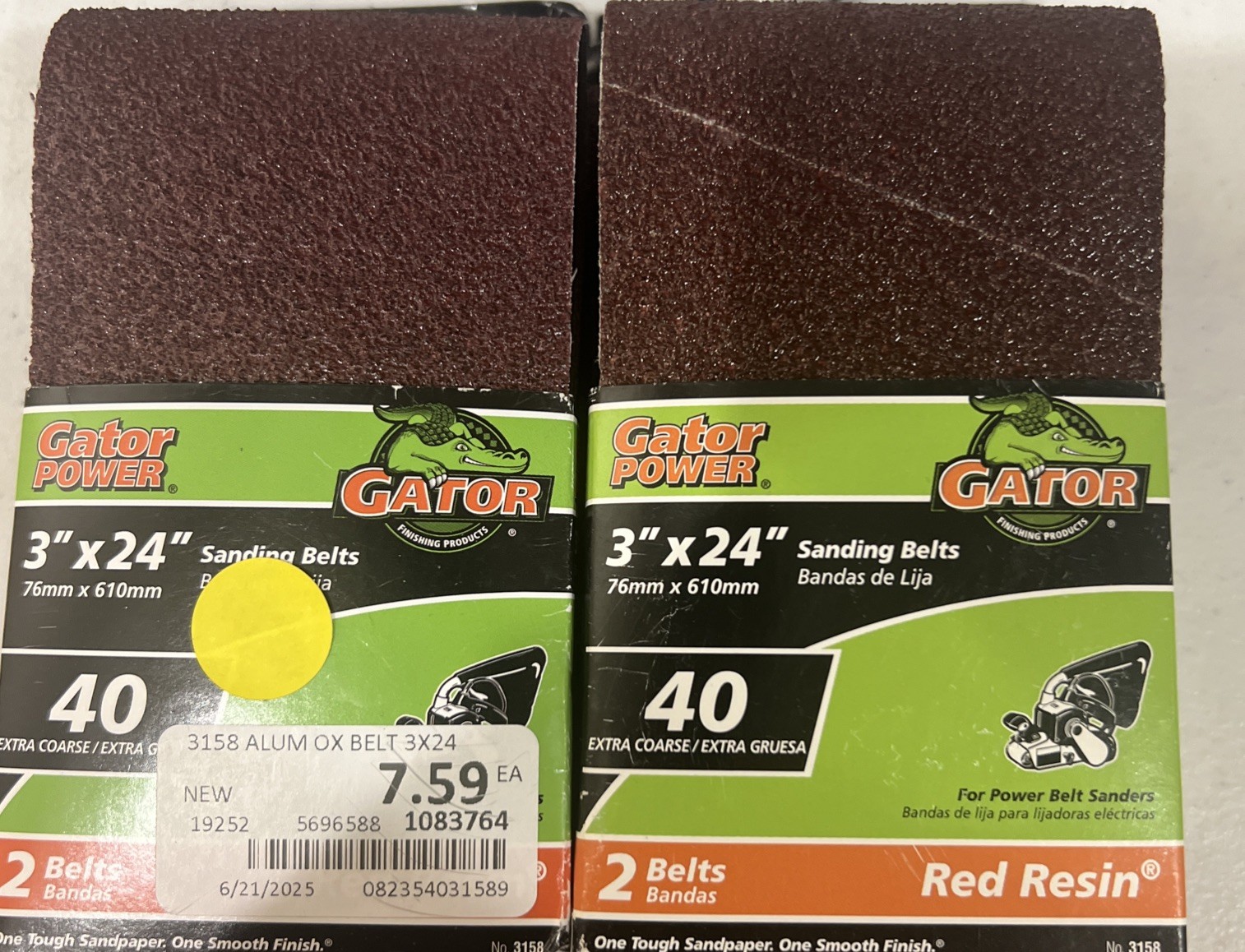 Gator 3in. X 24 in. Sanding Belt 4 Ea. 40 Grit 4 Ea. 80 Grit