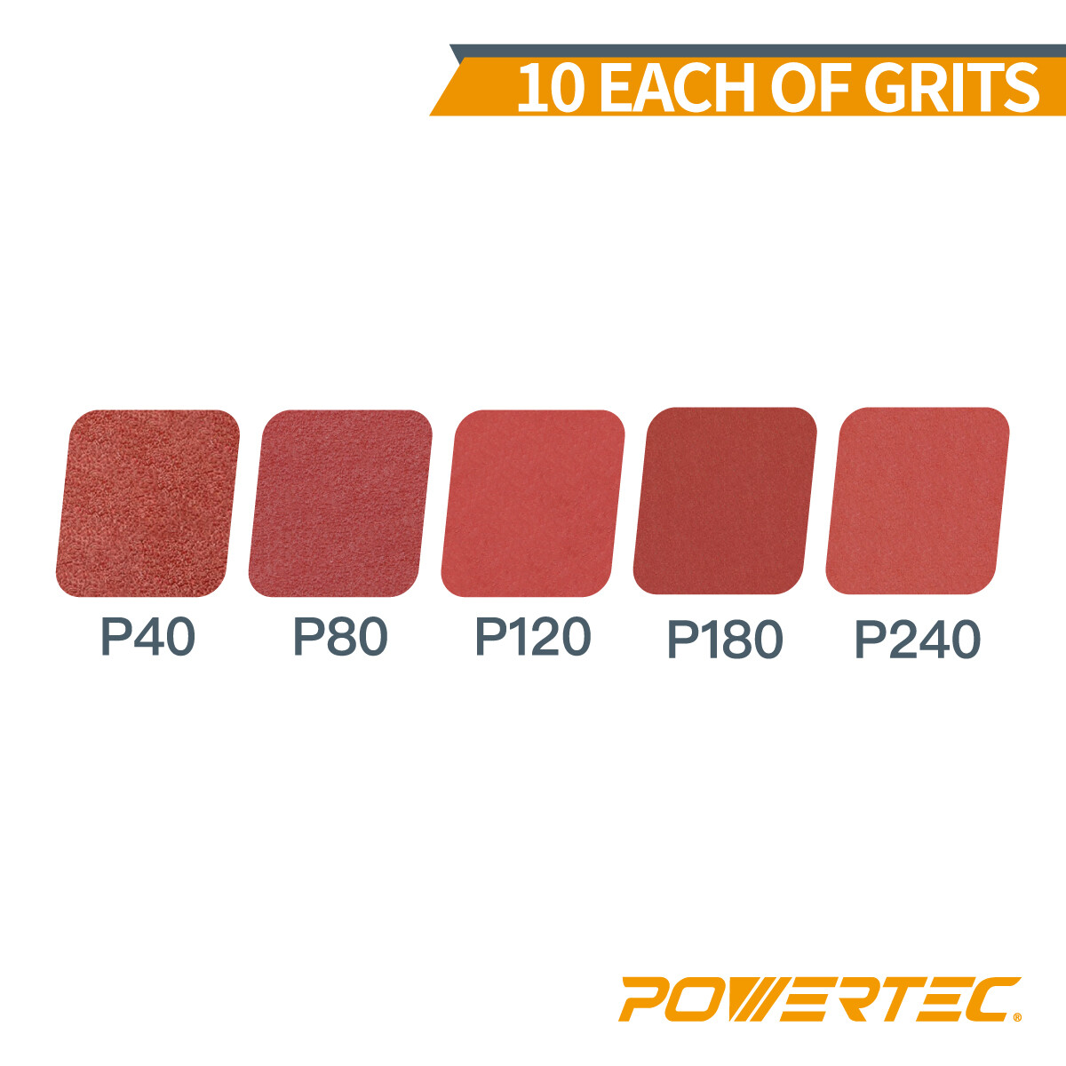 50PK-1/2 x 18″ Abrasive Sanding Belt 10 each of 40/80/120/180/240 Grits belts