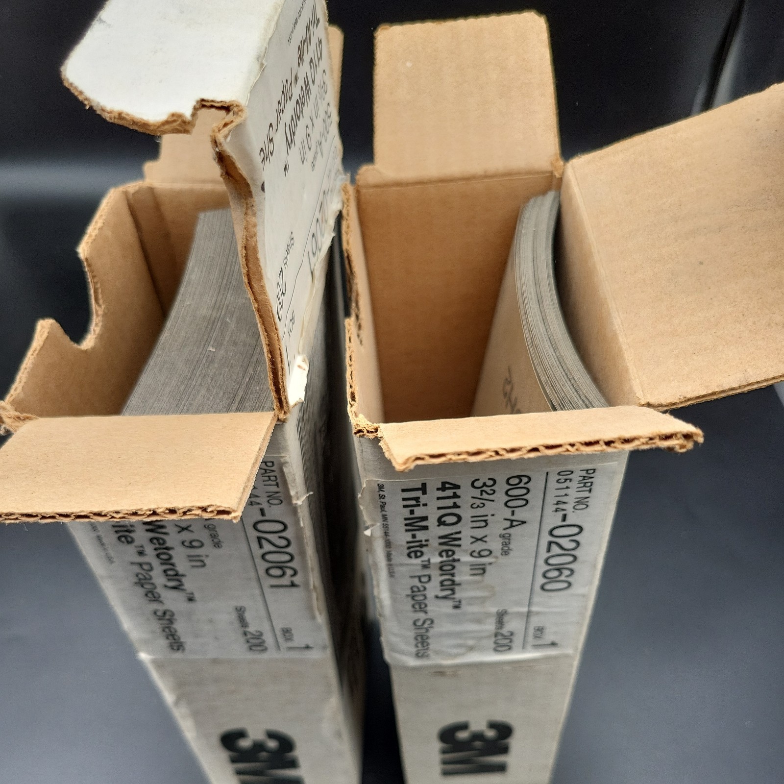 3M 500-A & 600-A WETORDRY Tri-M-ite Paper Sheets 3-2/3 in X 9 in PN 051144-10713