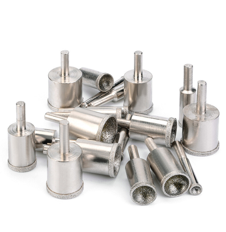 Crude Sand Diamond Burr Grinding Head Cylinder Concave For Bead Shaping 3-25mm