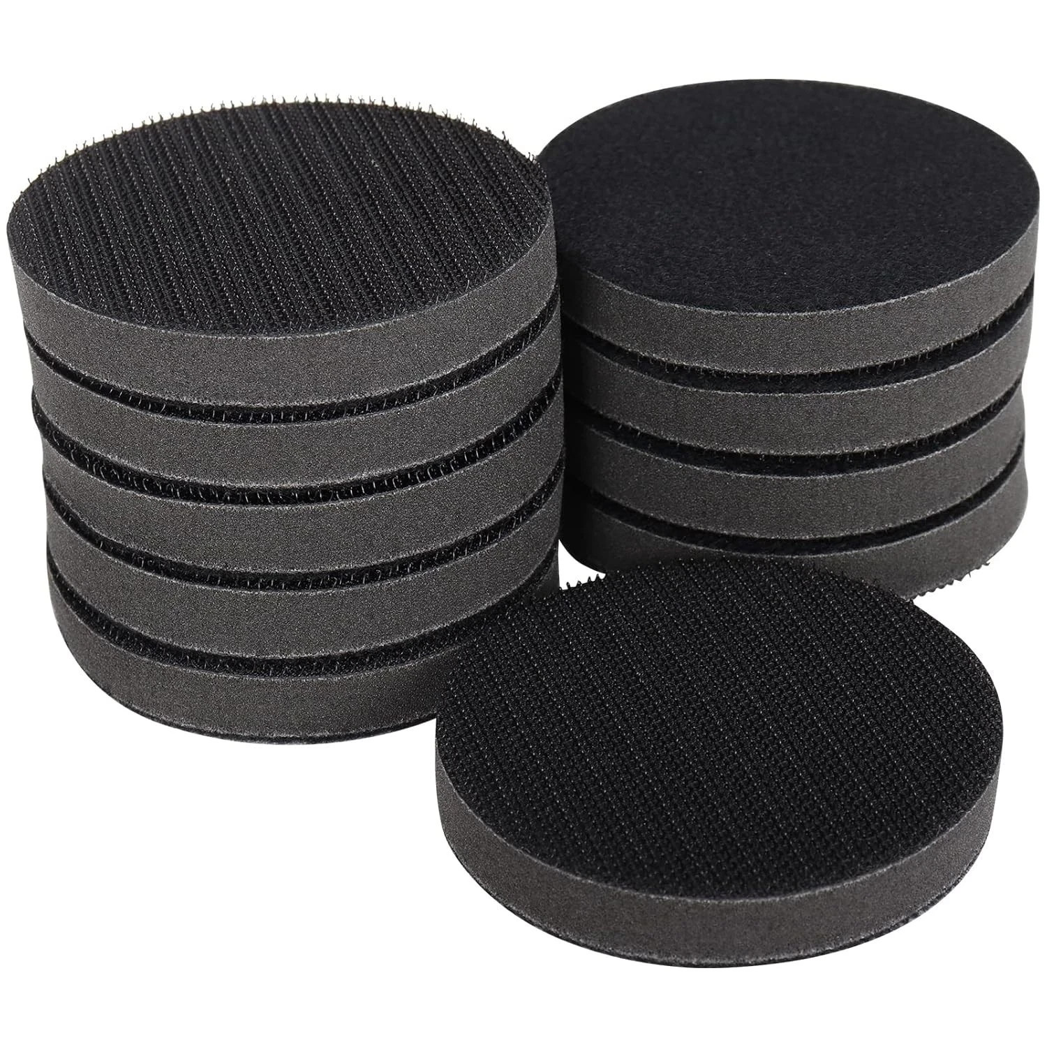 3 Inch (75Mm) Soft Foam Interface Sponge Pad 10 Pack 3″ Hook and Loop Replacemen