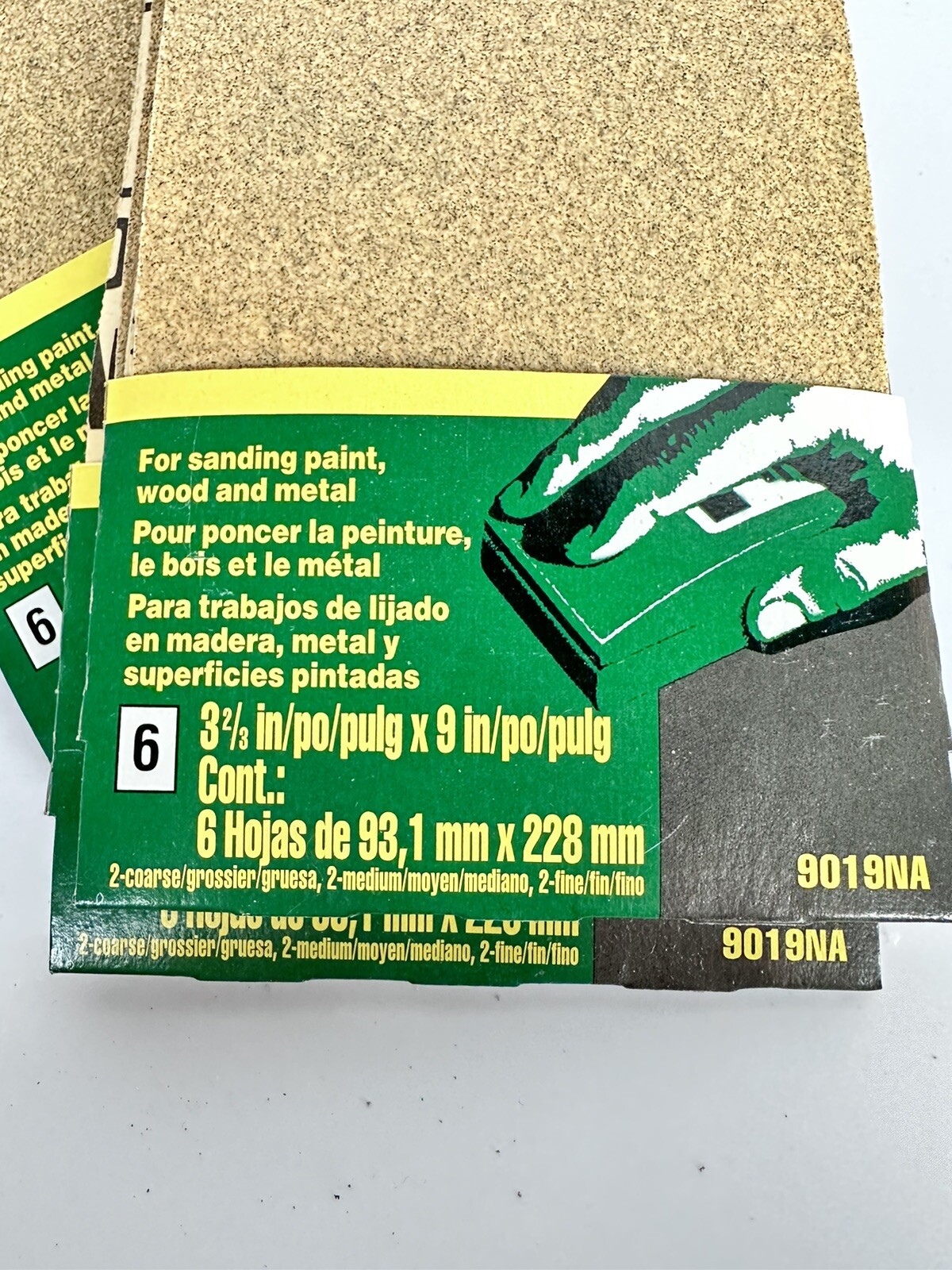 3M Aluminum Oxide Sandpaper 901 9NA 3-2/3 in x 9 in Assorted grits 5 packs of 6